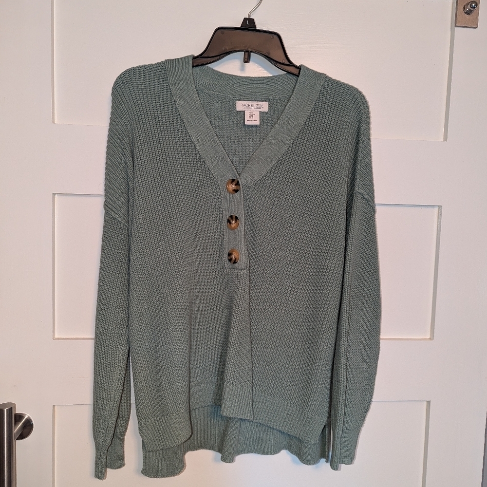 Rachel Zoe 3/4 button front sweater women's size medium. Rachel Zoe medium